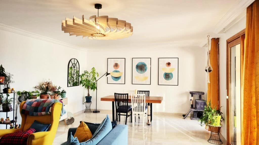 Lustre en bois design