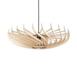 Suspension en bois Claudine – vue de profil sur fond blanc