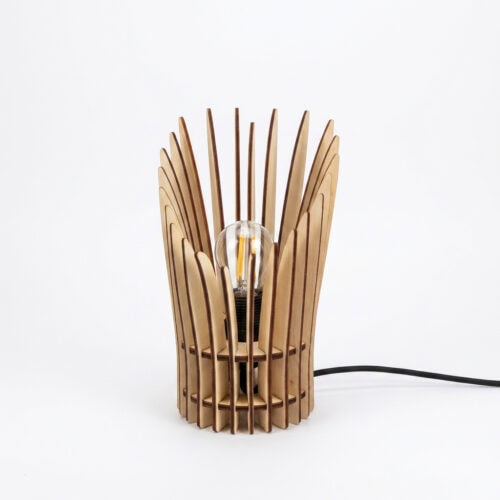 Lampe à poser en bois en peuplier